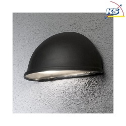 Wall luminaire TORINO, width 28cm, E14 max. 40W, black aluminium / acrylic glass
