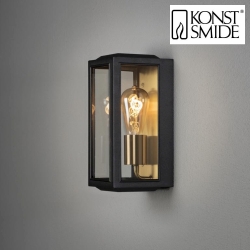 Luminaire mural dextrieur CARPI E27 IP44, laiton, noir  gradable