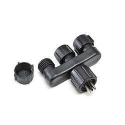 Accessory for AMALFI outdoor LED luminaires - distribution socket 12V, 3-fold, black