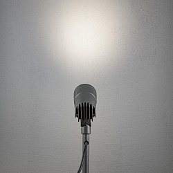 12V HighPower LED Erdspie-Spot ANDRIA, Lichtaustritt fokussierbar 18-60, 6W 3000K 210lm, Anthrazit, Aluminium / Klarglas