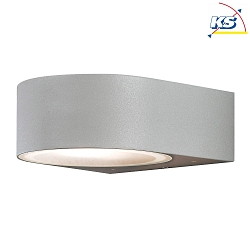 Applique da esterno TERAMO su / gi E27 IP44, Grigio, Opale