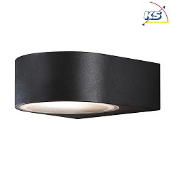 Applique da esterno TERAMO su / gi E27 IP44, Opale, Nero