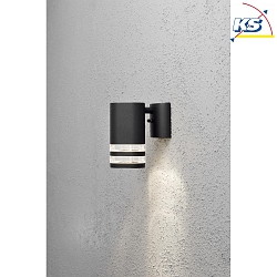Applique da esterno MODENA Gi GU10 IP44, Nero, trasparente