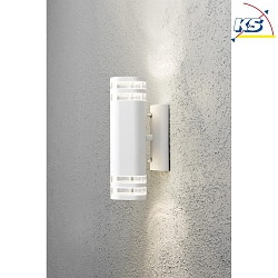 Applique da esterno MODENA su / gi GU10 IP44, trasparente, Bianco