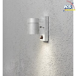 Applique da esterno MODENA Gi, con rilevatore di movimento GU10 IP44, acciaio, trasparente