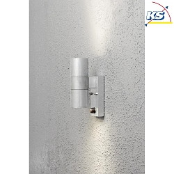 Applique da esterno MODENA su / gi, con rilevatore di movimento GU10 IP44, acciaio, trasparente