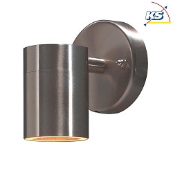 Applique da esterno MODENA GU10 IP44, Acciaio inossidabile, trasparente