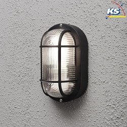 Lampada da parete e soffitto ELMAS E27 IP44, Nero