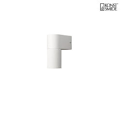 Luminaire mural dextrieur TEMI Bas, cylindrique GU10 IP54, blanche gradable