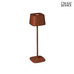 Lampe de table  accu CAPRI IP54, terre cuite gradable