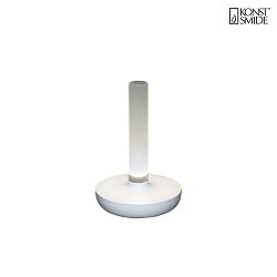 Lampada da tavolo a batteria BIARRITZ IP54, Bianco dimmerabile