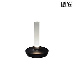 Lampe de table  accu BIARRITZ IP54, noir  gradable