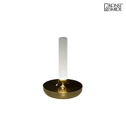 Lampada da tavolo a batteria BIARRITZ IP54, Oro dimmerabile