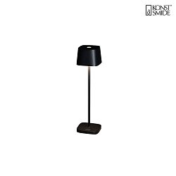battery table lamp CAPRI MINI IP54, black dimmable