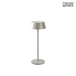 Lampe de table  accu MENTON USB IP54, gris, laqu gradable