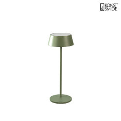 Lampe de table  accu MENTON USB IP54, vert, gris, laqu gradable