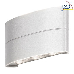 Luminaire mural d'extrieur CHIERI haut bas IP54, transparent, blanche