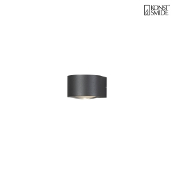 Luminaire mural GALA Bas IP54, gris fonc 