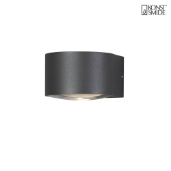 Luminaire mural GELA haut bas IP54, gris fonc 