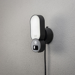 outdoor wall luminaire KONSTSMIDE SMARTLIGHT with camera IP54, black dimmable