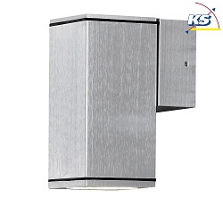 Luminaire mural d'extrieur MONZA GU10 IP44, aluminium anodis, transparent