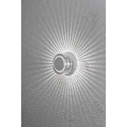 HighPower LED outdoor wall effect luminaire MONZA,  15cm, 5W 3000K 335lm, massive aluminium