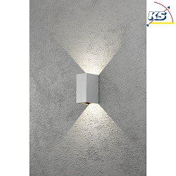 Luminaire mural d'extrieur CREMONA haut bas, rglable IP54, gris, transparent 