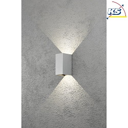 Luminaire mural dextrieur CREMONA haut bas, rglable IP54, gris, transparent 