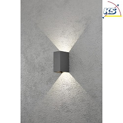 Luminaire mural d'extrieur CREMONA haut bas, rglable IP54, anthrazit, transparent 