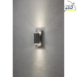 Applique da esterno POTENZA GU10 IP54, antracite, trasparente