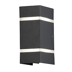 Luminaire mural d'extrieur CREMONA haut bas, rglable IP54, anthrazit, opale