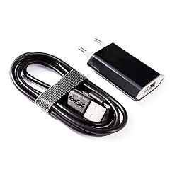 USB plug-in power supply 5V DC, 1000mA with Micro USB cable, black