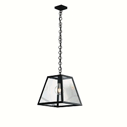 Pendelleuchte LEXINGTON, 1-flammig, 1*E27, max. 40W, IP20, transparenter Glasscheibendiffusor, metall/mattschwarz