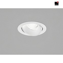 Outdoor LED Deckeneinbaustrahler SID, IP65, 11W 3000K 890lm 60°, CRi >90, verstellbar, dimmbar, mattweiß