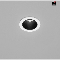 LED Deckeneinbauleuchte PIC, IP20, rund, 2700K, weiß / innen schwarz