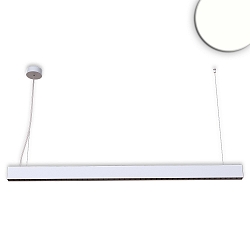 LED Office hanging lamp GRID Up+Down, UGR<6, stackable, 1-10V dimmable, matt silver