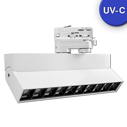 3-phase track spot UV-C 270nm, 10W, 50, rotatable and swivelling, matt white