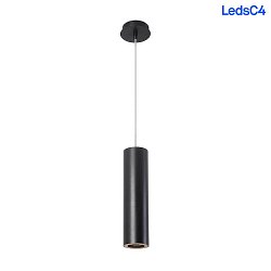 Luci a sospesione PIPE 30CM cilindrico, lang GU10 IP20, Nero dimmerabile