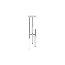 Luci a sospesione CANDLE TRIPLEX LED IP20, nero