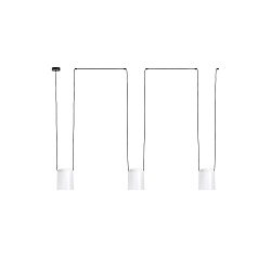 Luci a sospesione ATTIC 3 3-Lampadine E27 IP20, Bianco