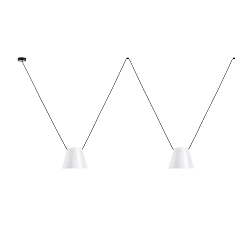 Luci a sospesione ATTIC 3 3-Lampadine, conico E27 IP20, Bianco