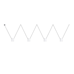 Luci a sospesione ATTIC 4 4-Lampadine E27 IP20, Bianco