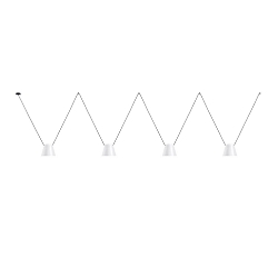 Luci a sospesione ATTIC 4 4-Lampadine, conico E27 IP20, Bianco