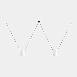 Pendelleuchte ATTIC 2 BODIES CONIC SHAPE 2200mm E27 15W schwarz