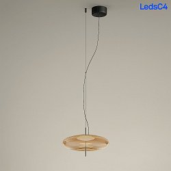 LED Einbau-Pendelleuchte PLAT RECESSED, IP20, 10.5W 2700/3000/4000K (CCT Switch), CRi 92, DALI steuerbar, schwarz / bernstein