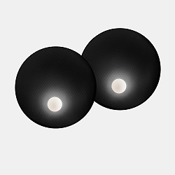 Wandleuchte TRIP DOUBLE 460MM / 460MM E14 9W schwarz