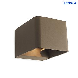 Applique et plafonnier WILSON SQUARE LED haut bas, rglable, on/off IP65, marron 