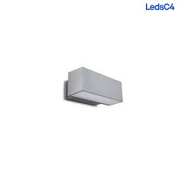 Luminaire mural dextrieur AFRODITA LED DOUBLE EMISSION - 22CM haut bas, commutable IP66, gris 