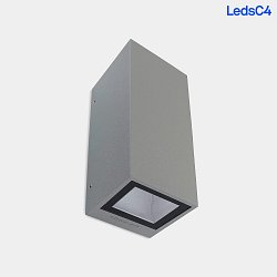 Luminaire mural dextrieur AFRODITA GU10 DOUBLE haut bas,  2 flammes GU10 IP65, gris gradable