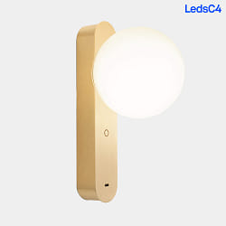 wall luminaire PERLINA WALL USB-C with USB connection, CCT Switch, with touch dimmer IP20, gold matt dimmable